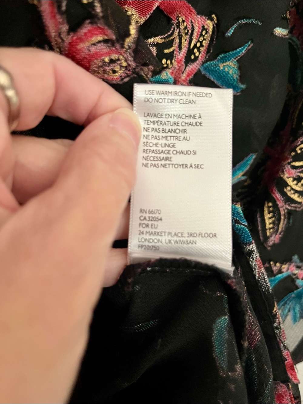 Free People Only In Dreams Floral Tie-Front Sheer Floral Kimono Blouse Top OS - Picture 6 of 7